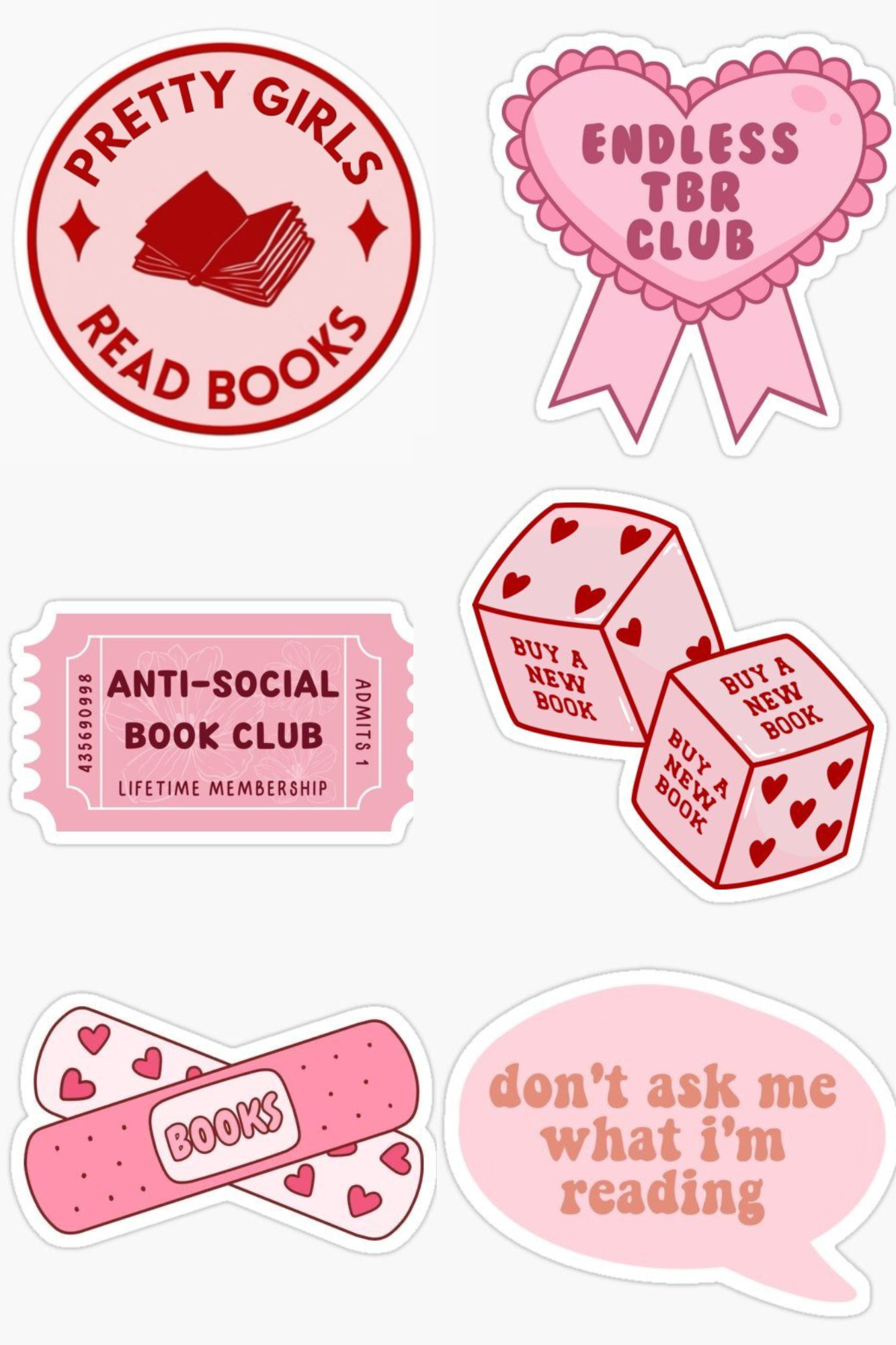 Book Lover Stickers Pack (1)